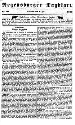 Regensburger Tagblatt Mittwoch 4. Juli 1866