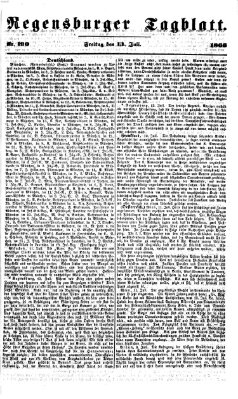 Regensburger Tagblatt Freitag 13. Juli 1866