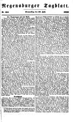 Regensburger Tagblatt Donnerstag 19. Juli 1866