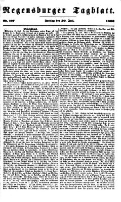 Regensburger Tagblatt Freitag 20. Juli 1866