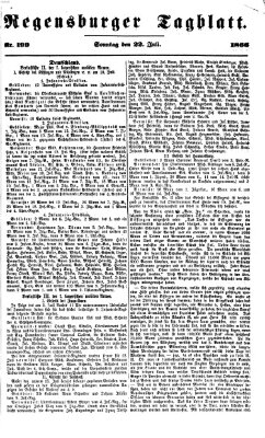 Regensburger Tagblatt Sonntag 22. Juli 1866