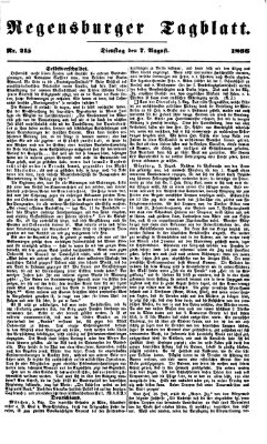 Regensburger Tagblatt Dienstag 7. August 1866