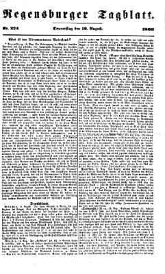 Regensburger Tagblatt Donnerstag 16. August 1866