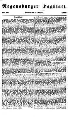 Regensburger Tagblatt Freitag 17. August 1866