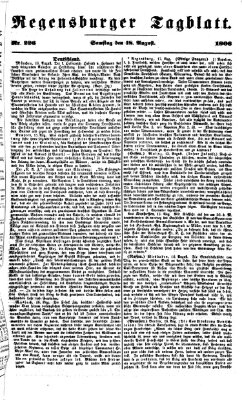 Regensburger Tagblatt Samstag 18. August 1866