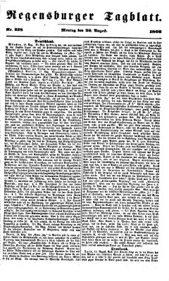 Regensburger Tagblatt Montag 20. August 1866