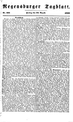 Regensburger Tagblatt Freitag 24. August 1866