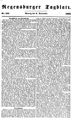 Regensburger Tagblatt Montag 3. September 1866