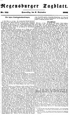 Regensburger Tagblatt Donnerstag 6. September 1866