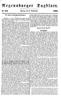 Regensburger Tagblatt Freitag 7. September 1866