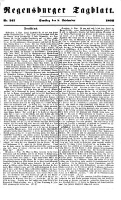 Regensburger Tagblatt Samstag 8. September 1866