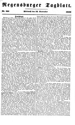 Regensburger Tagblatt Mittwoch 12. September 1866