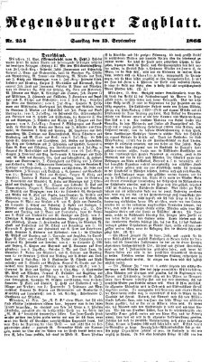 Regensburger Tagblatt Samstag 15. September 1866