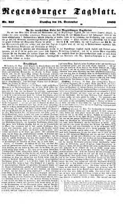 Regensburger Tagblatt Dienstag 18. September 1866