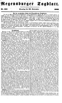 Regensburger Tagblatt Sonntag 23. September 1866