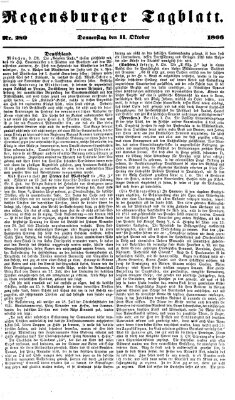 Regensburger Tagblatt Donnerstag 11. Oktober 1866