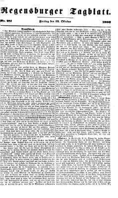 Regensburger Tagblatt Freitag 12. Oktober 1866