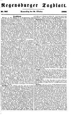 Regensburger Tagblatt Donnerstag 18. Oktober 1866