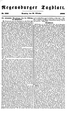 Regensburger Tagblatt Sonntag 21. Oktober 1866