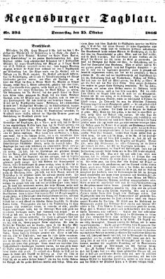 Regensburger Tagblatt Donnerstag 25. Oktober 1866