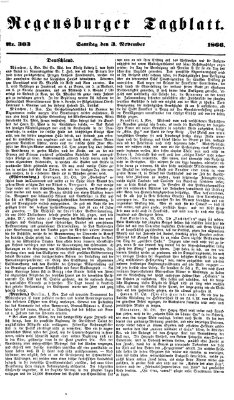 Regensburger Tagblatt Samstag 3. November 1866