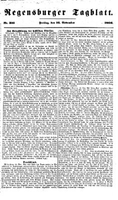 Regensburger Tagblatt Freitag 16. November 1866