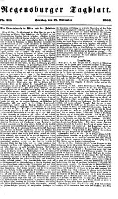 Regensburger Tagblatt Sonntag 18. November 1866