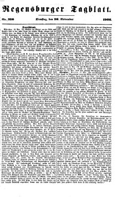 Regensburger Tagblatt Dienstag 20. November 1866