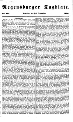 Regensburger Tagblatt Samstag 24. November 1866