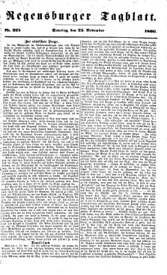 Regensburger Tagblatt Sonntag 25. November 1866