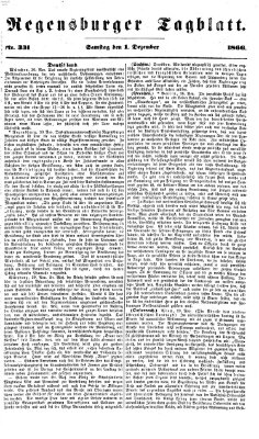 Regensburger Tagblatt Samstag 1. Dezember 1866