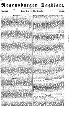 Regensburger Tagblatt Donnerstag 20. Dezember 1866