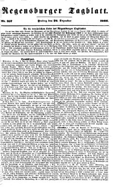 Regensburger Tagblatt Freitag 28. Dezember 1866