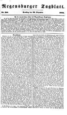 Regensburger Tagblatt Samstag 29. Dezember 1866