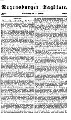 Regensburger Tagblatt Donnerstag 17. Januar 1867