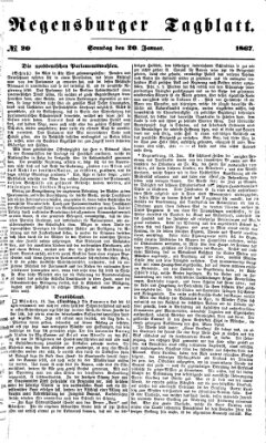 Regensburger Tagblatt Sonntag 20. Januar 1867