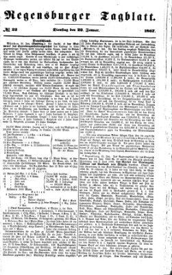 Regensburger Tagblatt Dienstag 22. Januar 1867