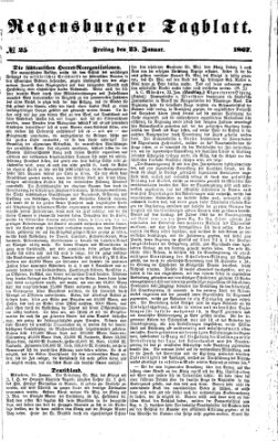 Regensburger Tagblatt Freitag 25. Januar 1867