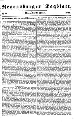 Regensburger Tagblatt Montag 28. Januar 1867