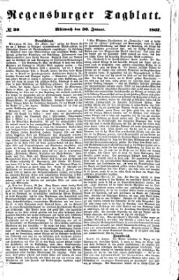 Regensburger Tagblatt Mittwoch 30. Januar 1867