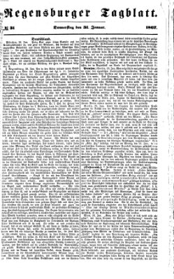 Regensburger Tagblatt Donnerstag 31. Januar 1867