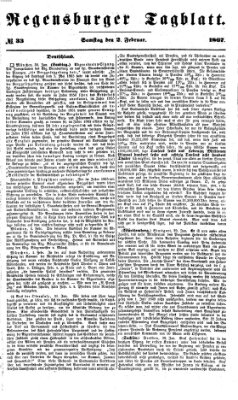Regensburger Tagblatt Samstag 2. Februar 1867