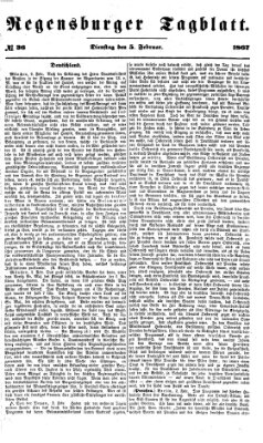 Regensburger Tagblatt Dienstag 5. Februar 1867