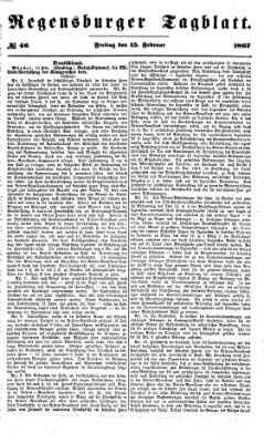 Regensburger Tagblatt Freitag 15. Februar 1867