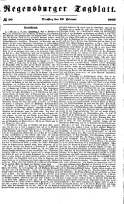 Regensburger Tagblatt Dienstag 19. Februar 1867