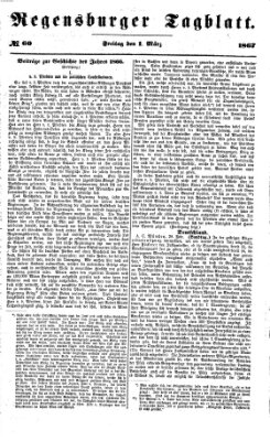 Regensburger Tagblatt Freitag 1. März 1867