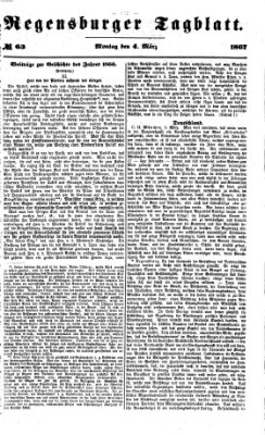 Regensburger Tagblatt Montag 4. März 1867