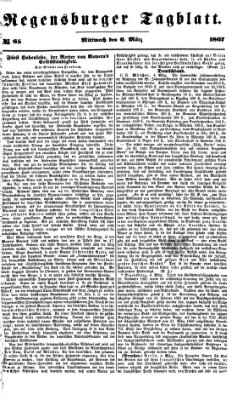 Regensburger Tagblatt Mittwoch 6. März 1867