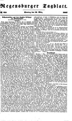 Regensburger Tagblatt Sonntag 10. März 1867