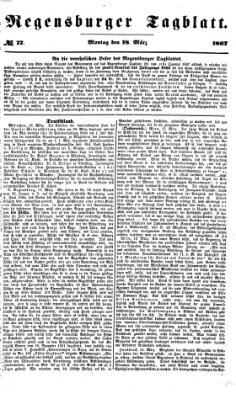 Regensburger Tagblatt Montag 18. März 1867